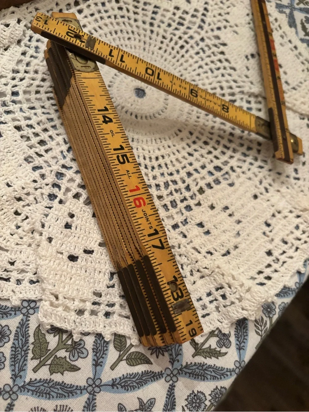 Folding Wooden Carpenter Ruler - Yellow